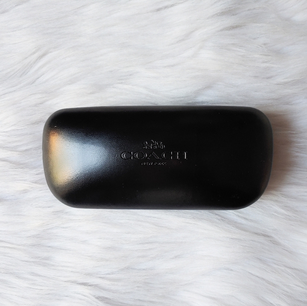 Coach Leather Look Luxury Black Sunglasses Case